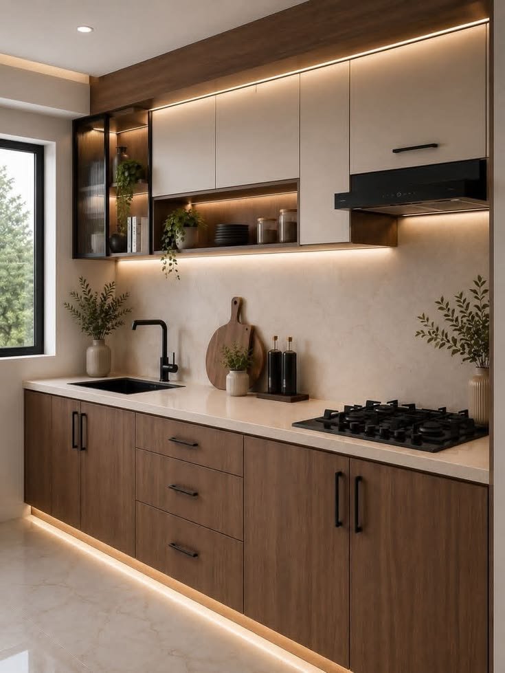 Straight kitchen